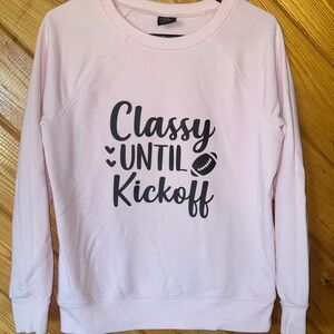 Classy Until Kickoff Pink Sweater